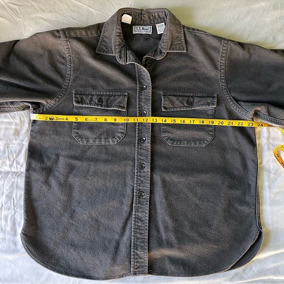 L.L. Bean Cabincore Olive Green Chamois Cloth Shirt | Women’s XL (Tag 14) - Picture 9 of 11